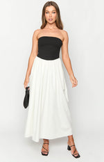 Wakerley Black Contrast Strapless Maxi Dress Image