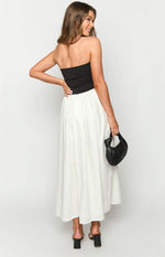 Wakerley Black Contrast Strapless Maxi Dress Image