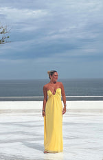 Braelyn Yellow Strapless Maxi Dress Image