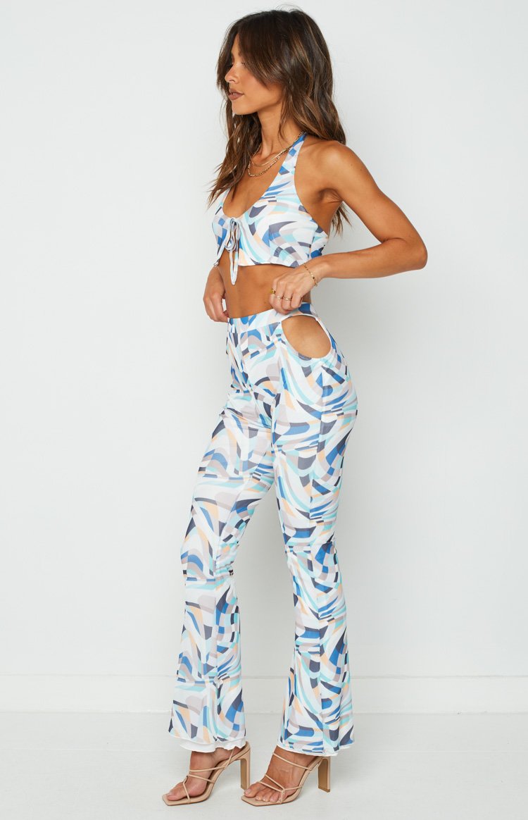 Alessia Multi Print Mesh Pants Image