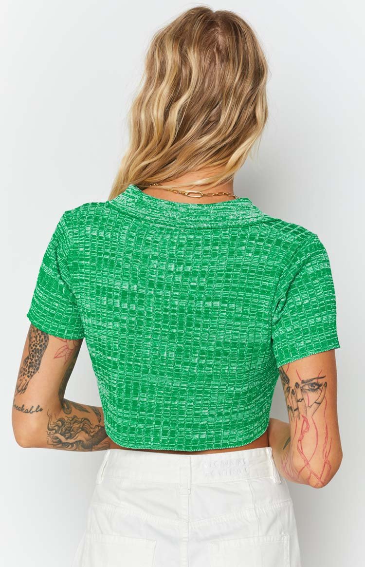 Beth Knit Polo Green Image