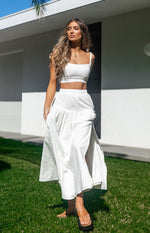 Cosmos Maxi Skirt White Image