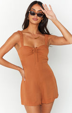 Calla Brown Utility Playsuit Image