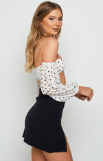 Carita White Printed Crop Top Image