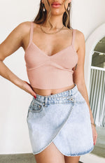 Charley Pink Rib Knit Cami Image