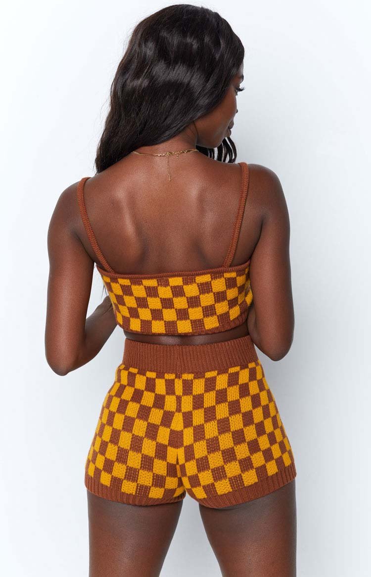 Checkers Cropped Cami Multi Image