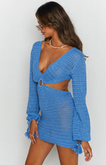 Cleo Crochet Dress Blue Image