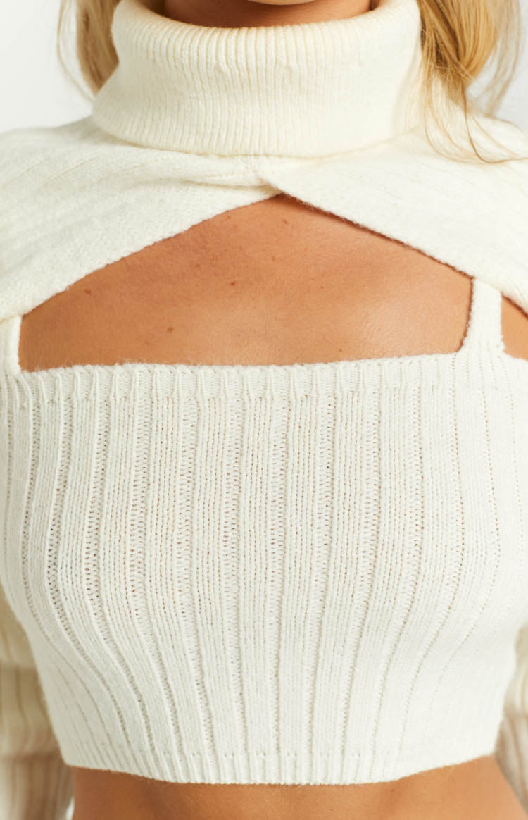 Dom Cream Roll Neck Sweater Image