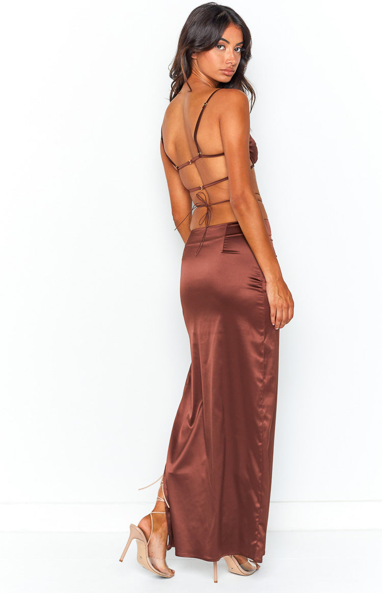 Gigi Brown Maxi Skirt Image