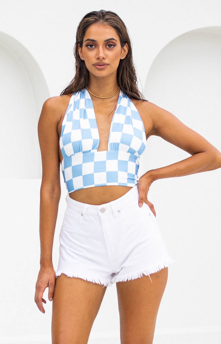 Hypnotize Crop Top Blue Image