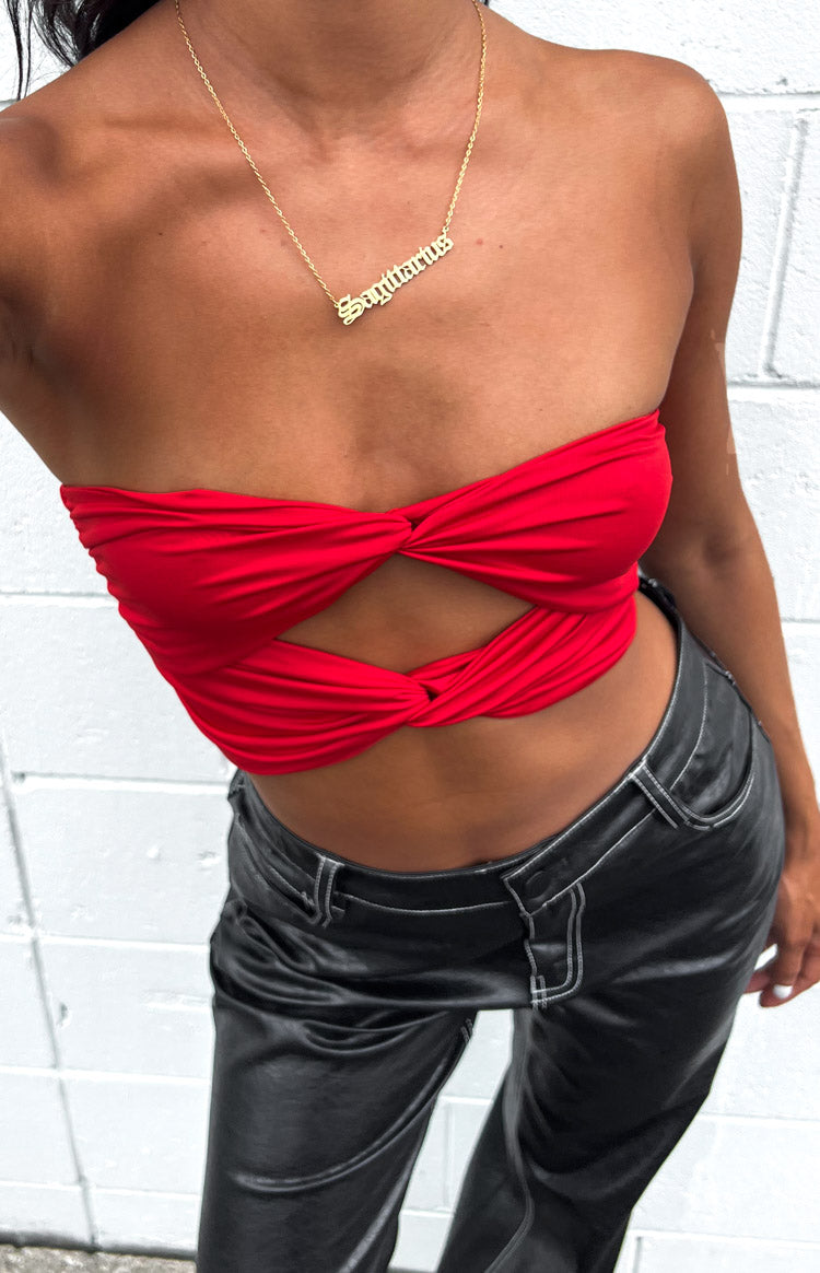 Havannah Red Bandeau Top Image