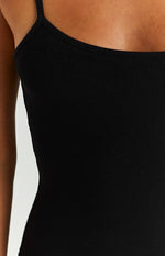 Ingrid Black Mini Slip Dress Image