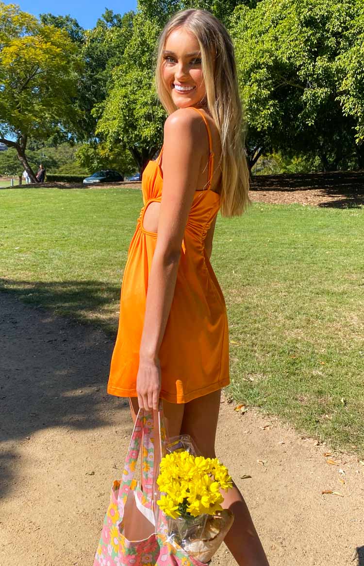 Jenna Cut Out Mini Dress Orange Image