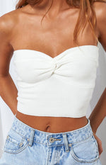 Jessica Black Twist Front Bandeau Top