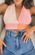 Kallie Halter Neck Top Pink Image