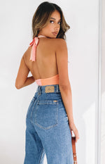 Kallie Halter Neck Top Pink Image