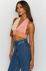 Kallie Halter Neck Top Pink Image