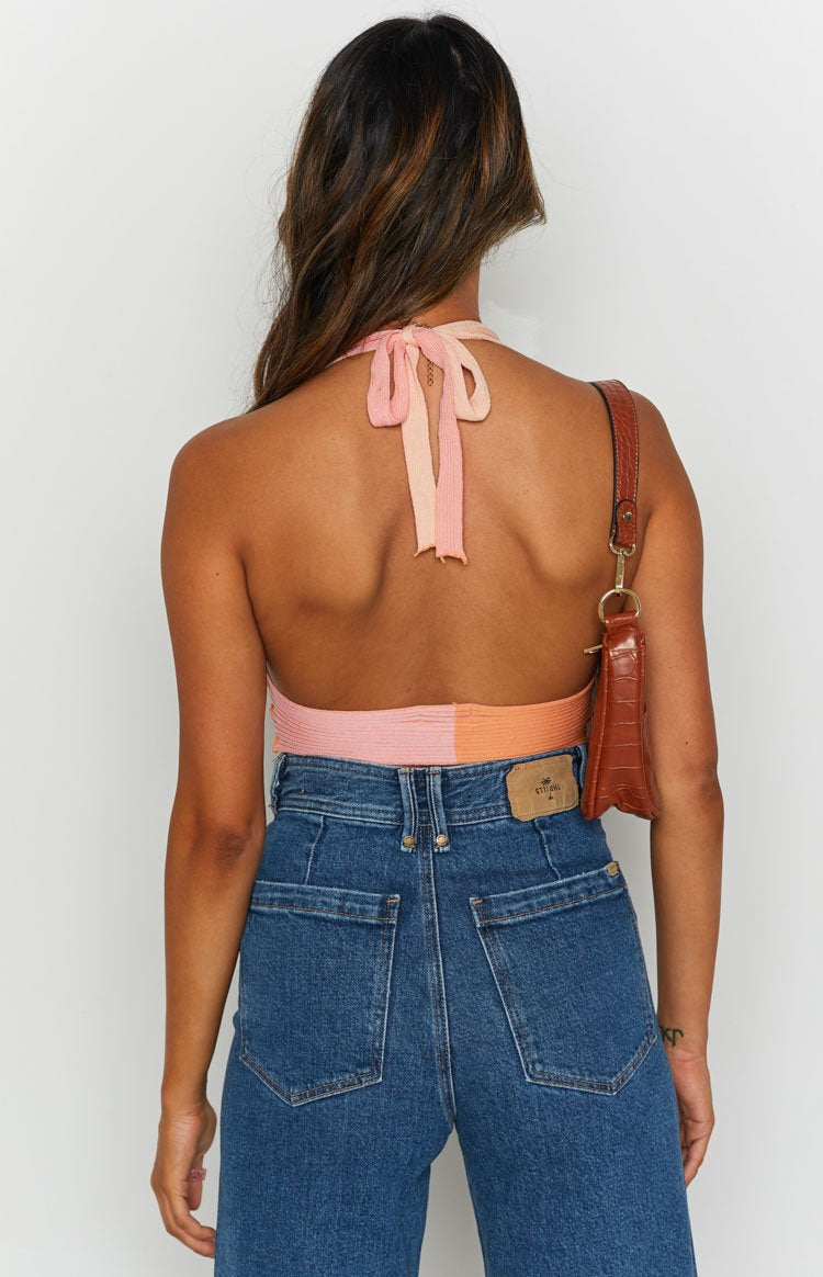 Kallie Halter Neck Top Pink Image