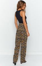 Kennedi Brown Print Pants Image