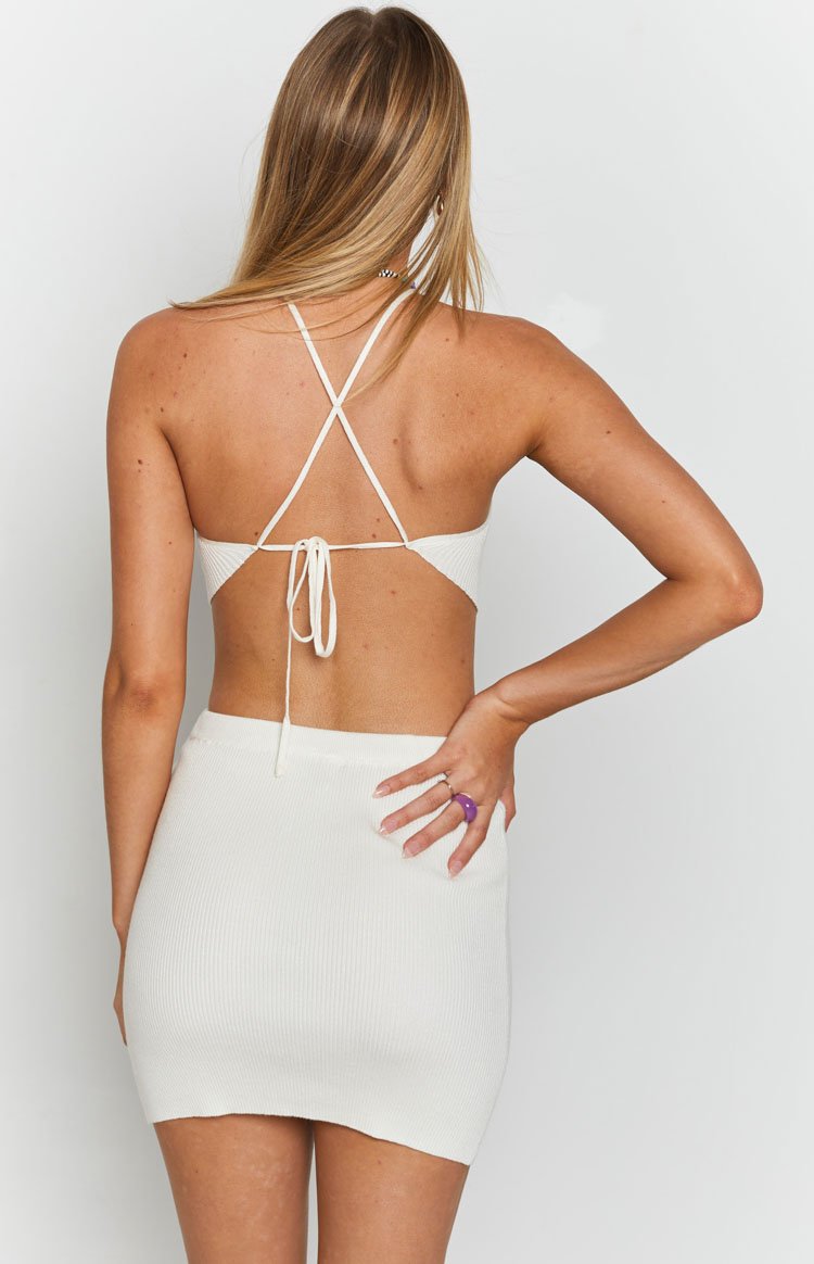 Lyla Cut Out Mini Dress White Image