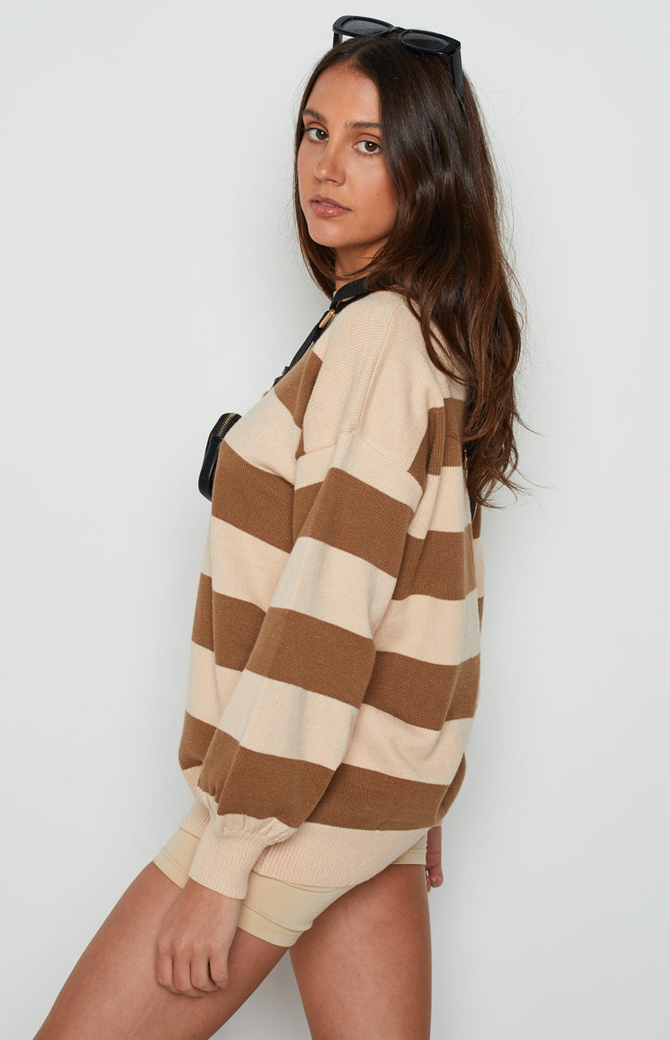 Marg Tan Stripe Jumper