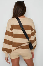 Marg Tan Stripe Jumper Image