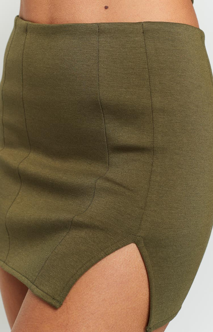 Maria Khaki Mini Skirt Image