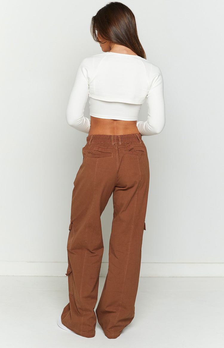 Millie Brown Low Rise Cargo Trousers Image