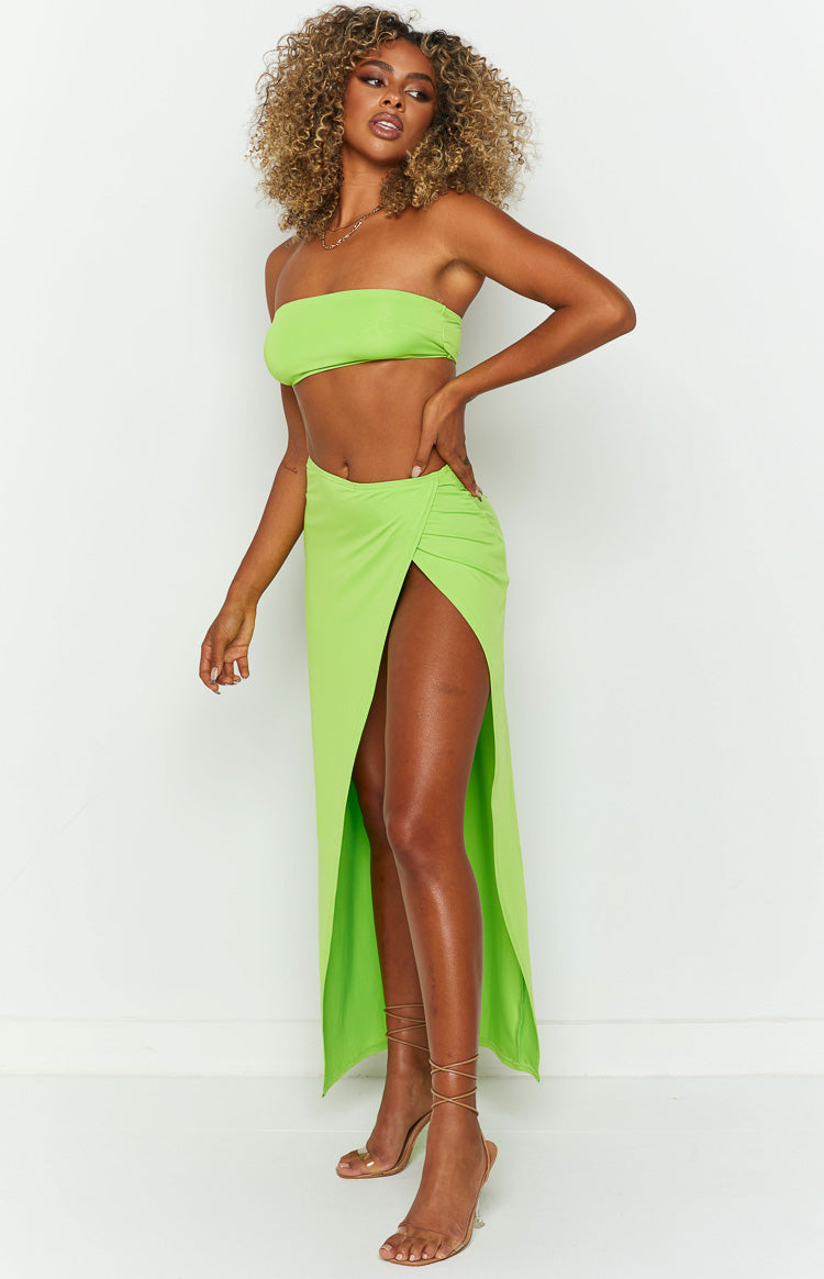 Murphy Lime Midi Skirt Image