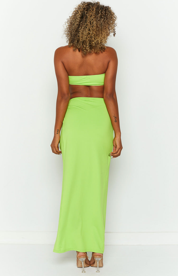 Murphy Lime Midi Skirt