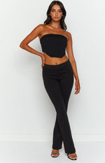 Noela Black Low Rise Pants Image