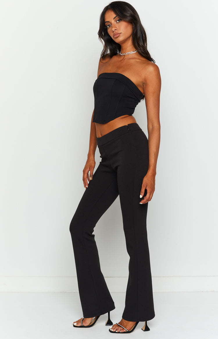 Noela Black Low Rise Pants Image