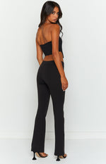 Noela Black Low Rise Pants Image