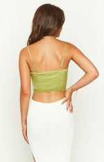 Nyssa Green Lace Front Top Image