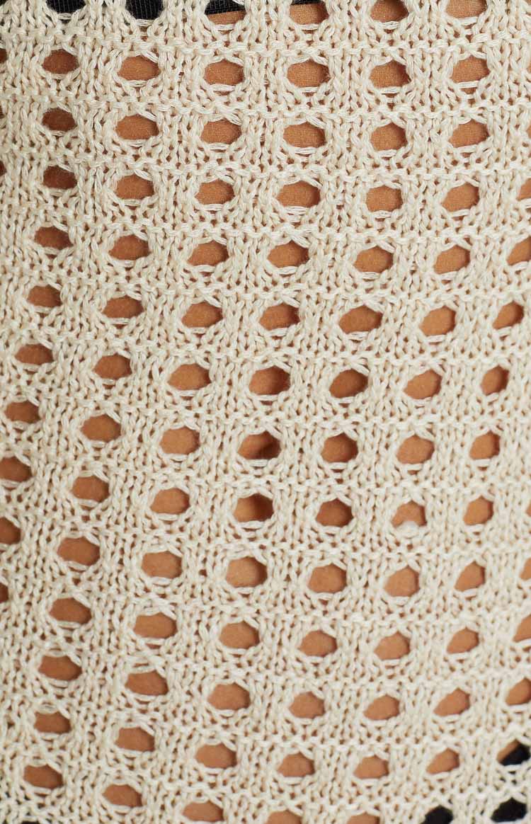 Rain Dance Cream Crochet Midi Dress Image