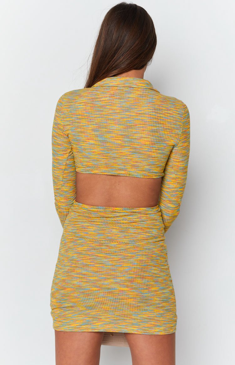 Rixie Cut Out Mini Dress Yellow