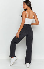 Robin Wide Leg Jeans Black Wash Image