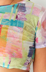 Ruel Multi Print Mesh Tee Image