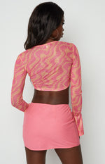 Sookie Pink Print Top Image