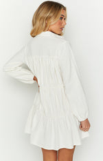 Theodossia Tiered Long Sleeve Dress White Image