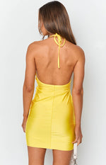 Tillie Halter Mini Dress Yellow Image