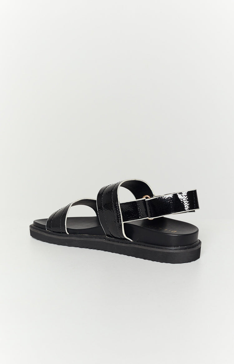 Billini Zyla Black Crinkle Sandal Image